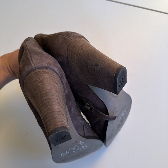 Paul Green $420 Women's Malibu Sliced Booties Boots 8.5 Leather Metallic Brown - Picture 5 of 9